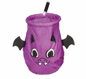 Paarse Halloween Snoep Zak Vleermuis, Verzenden, Nieuw
