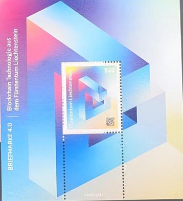 Liechtenstein 2021 - Cryptomarkt 4.0, Gestempeld