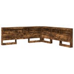 vidaXL Opberghoofdbord met plank Rook Eiken 180 cm Bewerkt, Verzenden, Nieuw