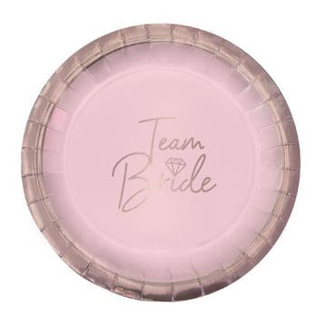 Roze Vrijgezellenfeest Borden 23cm 8st, Verzenden, Nieuw