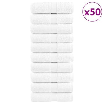 vidaXL Gastendoekjes SOLUND 50 st 600 g/m² 30x50 cm wit, Verzenden, Nieuw