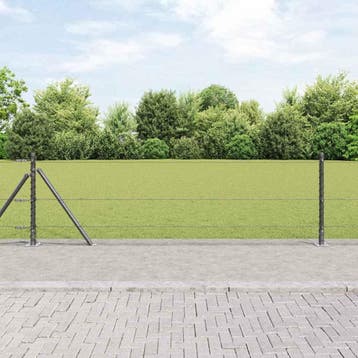 vidaXL Gelast Draadhek met Betonnen Basis 10 x 0,4 m (B x H), Verzenden