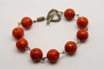 Koraal - Indonesisch rood sponskoraal - 18 g - Armband, Verzamelen