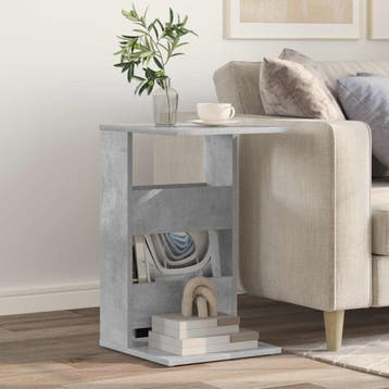 vidaXL Bijzettafel Beton Grijs 40 x 35 x 60,5 cm Bewerkt, Verzenden