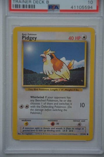 Pokémon - 1 Graded card - Pidgey, Trainer Deck B 57 Carte, Hobby & Loisirs créatifs, Jeux de cartes à collectionner | Pokémon