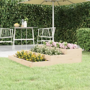 vidaXL Plantenbak 107x107x27 cm massief grenenhout, Verzenden