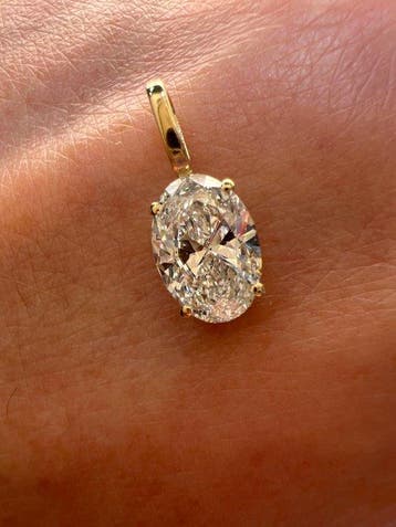 Zonder minimumprijs - Hanger - 14 karaat Geel goud - 1.01ct., Handtassen en Accessoires