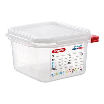 Voedseldoos | 1.7L | 1/6GN | 176x162x100(h)mm Araven, Verzenden