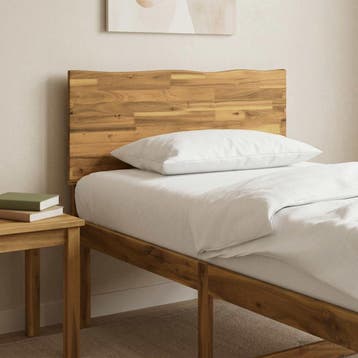 vidaXL Live Edge Hoofdbord ROSTOCK Wit 100 cm Massief Acacia, Verzenden, Nieuw