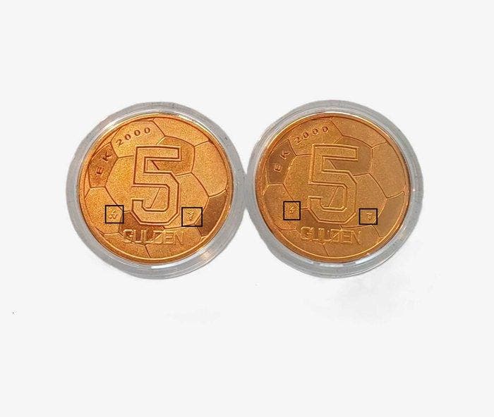 Nederland. Beatrix. 5 Gulden 2000, Lot van 6 stuks (Zonder, Postzegels en Munten, Munten | Nederland