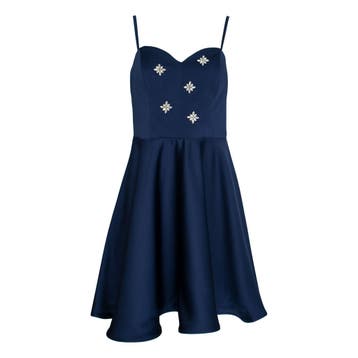 Rinascimento • donkerblauwe jurk • L, Kleding | Dames, Rinascimento, Verzenden, Nieuw, Blauw