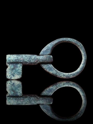Romain antique Bronze, Époustouflant Clé - 37.2 mm (Sans