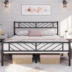 2dekans | Yaheetech Bedframe 140 × 200 cm – Zwart Metaal –, Ophalen of Verzenden, Nieuw