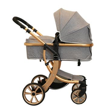 Bellaby Nieuwe Luxe Kinderwagen 2 In 1 Grijs, Ophalen of Verzenden