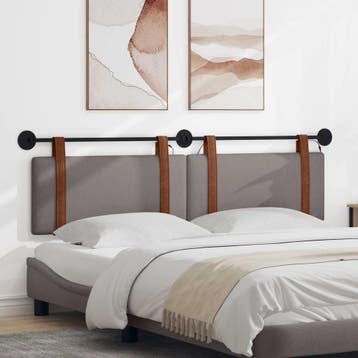 vidaXL Hangend hoofdbord Taupe Antiek PU, Verzenden, Nieuw