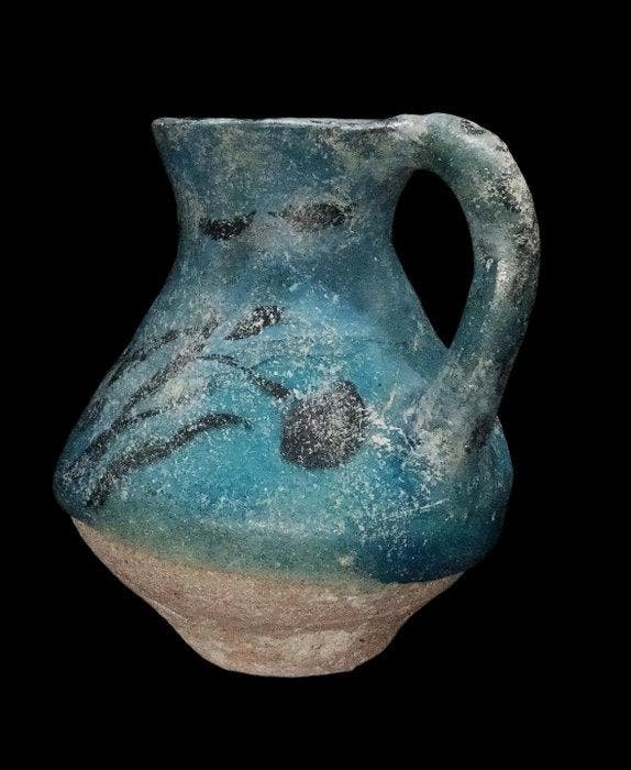 Islamitisch - Theepot van turkoois keramiek - Seldjoekide -, Verzamelen, Mineralen en Fossielen