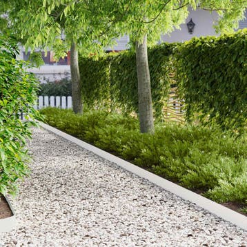 vidaXL Gazonrand 50 st 103 x 10 cm Staal Wit, Verzenden, Nieuw
