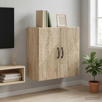 vidaXL Wandkast Sonoma Eiken 59 x 31 x 60 cm Bewerkt hout, Verzenden, Nieuw