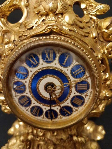 Horloge de console Style Louis XV - Bronze doré - 1930-1940, Antiek en Kunst