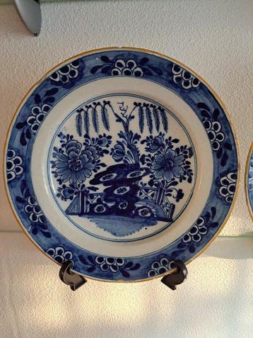 Delft, Plateelbakkerij - Assiette (2) - Faïence, Antiquités & Art