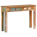 vidaXL Wandtafel 110x30x75 cm massief gerecycled hout, Huis en Inrichting, Tafels | Bijzettafels, Verzenden, Nieuw