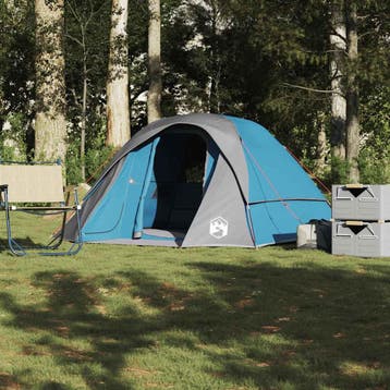 vidaXL Tent 4-persoons waterdicht blauw, Verzenden, Nieuw
