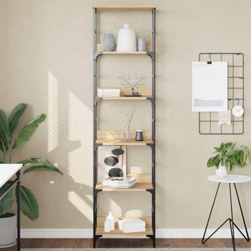 vidaXL Boekenkast Sonoma Eiken 50x33x188,5 cm Bewerkt Hout, Verzenden