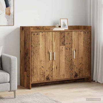 vidaXL Dressoir Oud hout 98,5 x 33 x 80 cm Bewerkt hout, Huis en Inrichting, Verzenden, Nieuw