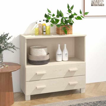 vidaXL Dressoir HAMAR 85x35x80 cm massief grenenhout, Verzenden, Nieuw