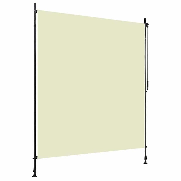 vidaXL Rolgordijn voor buiten 200x270 cm crème, Tuin en Terras, Zonneschermen, Nieuw, Verzenden