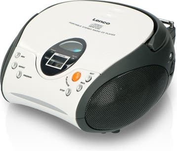 Draagbare Radio CD speler - FM Radio - Wit - SCD-24 - Lenco, Audio, Tv en Foto, Verzenden, Nieuw