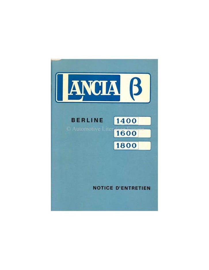 1973 LANCIA BETA BERLINA INSTRUCTIEBOEKJE FRANS, Autos : Divers, Modes d'emploi & Notices d'utilisation