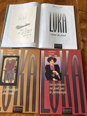 Luka T6 à T8 dédicace - 3x C - 3 Album - Eerste druk -