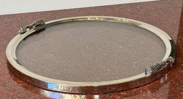Assiette de petit-déjeuner - plaqué argent, pierre ou verre