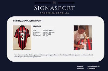AC Milan - Compétitions italiennes - Paolo Maldini - Maillot