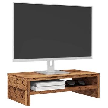 vidaXL Monitorstandaard 42x24x13 cm bewerkt hout oud, Verzenden