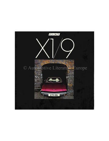 1982 FIAT X1/9 BROCHURE ENGELS, Ophalen of Verzenden