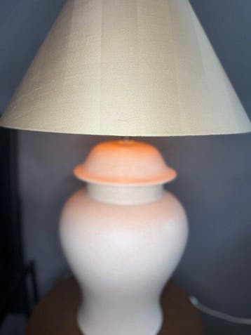 Kolom vloerlamp - Messing, stof, Keramiek - Grote gemberpot, Nieuw