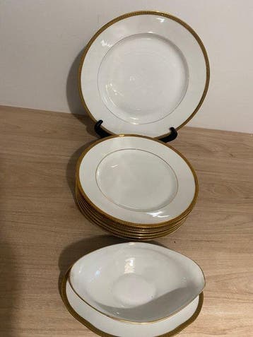 Limoges - Assiette de service (8) - Porcelaine - service de