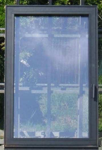 aluminium raam , chassis , venster 93 x 146 zwart ral 9005, 75 tot 150 cm, Raamkozijn, Ophalen of Verzenden, Inclusief glas