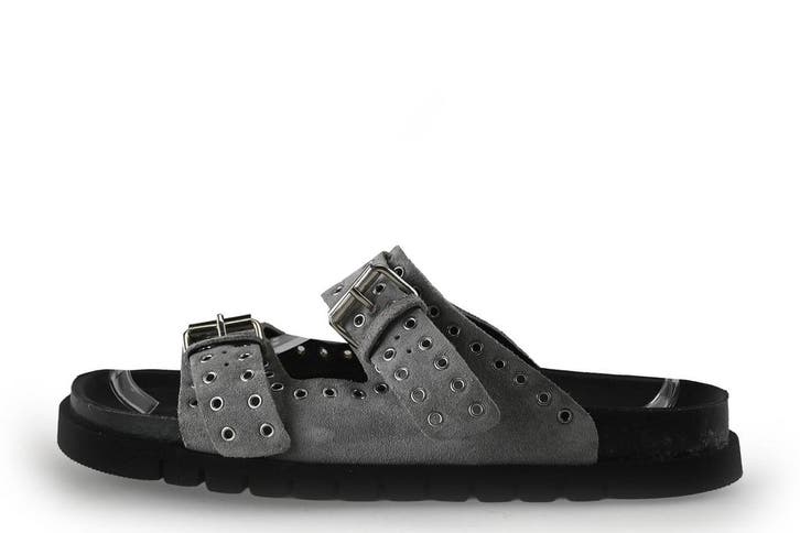 Manfield Slippers in maat 41 Grijs, Kleding | Dames, Schoenen, Grijs, Zo goed als nieuw, Slippers, Verzenden