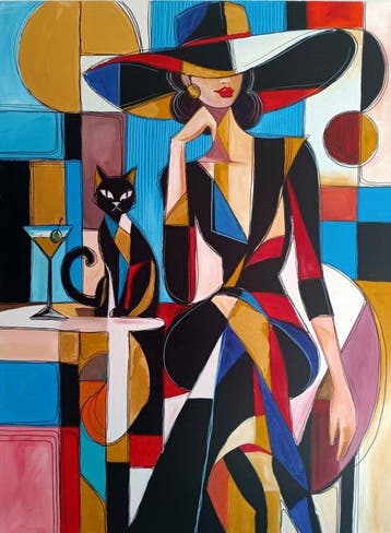 Kiri Aguilera (1982) - XL - Martini y silueta felina