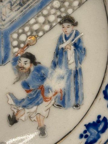 Bord - très jolie petite assiette Chine Qianglong -, Antiek en Kunst