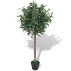 vidaXL Kunst laurierboom plant met pot 120 cm groen, Verzenden