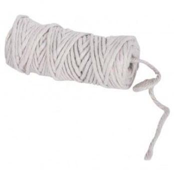 Jute dik 6 draads Wit macrame koord 6 mm rol 35 meter