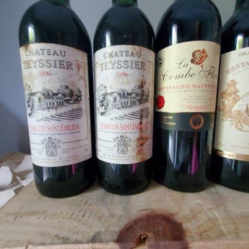 1990 x 2 Chateau Teyssier 1998 Chateau la Combe Fleurie ,, Verzamelen, Wijnen, Nieuw