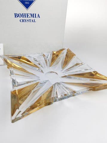 Bohemia Crystal - Bord - Princess - 24 kt goud - Geen lood, Antiek en Kunst
