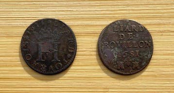Frankrijk. Lot of 2 French feudal Liard (Sedan 1615,