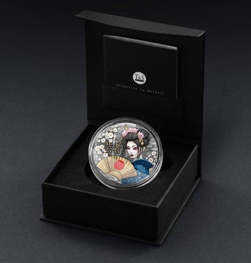 Niue. 5 Dollars 2025 – Geisha – 2 oz Silver coin – Ag .999 –