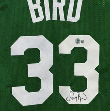 NBA - Larry Bird - Maillot de basket personnalisé vert avec